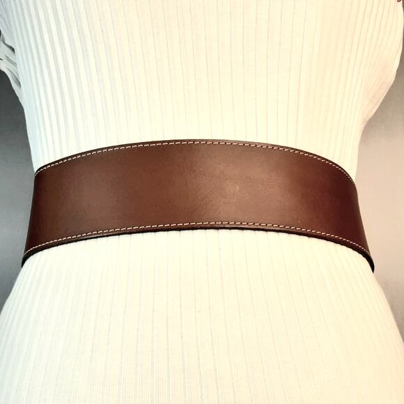Cache Womens Chunky Belt Medium Waist Camel Brown Decorative Buckle And Loop - Picture 4 of 13
